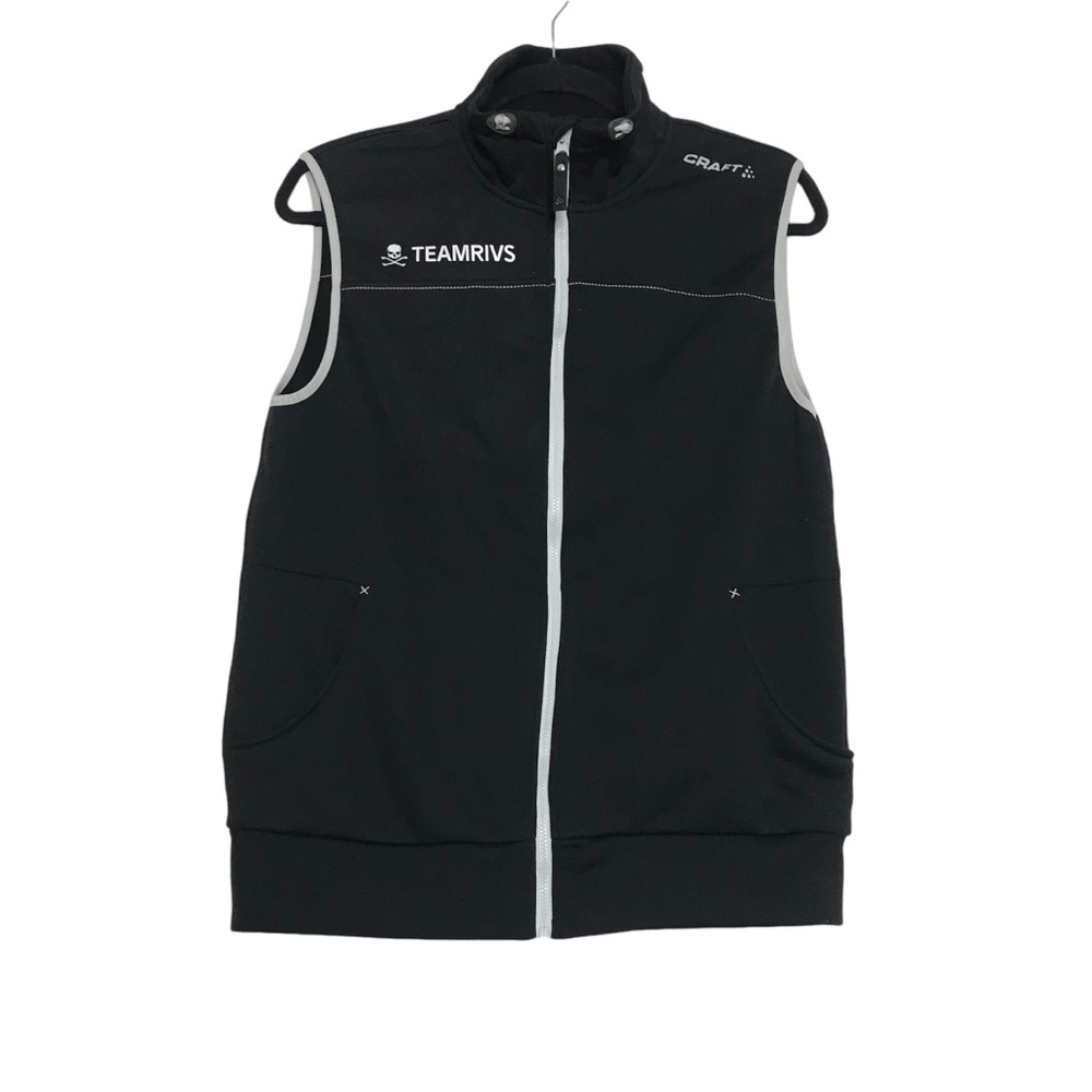 Craft Black Full Zip Mock Neck Athletic Vest Mens Size S Outdoor Athleisure NWT